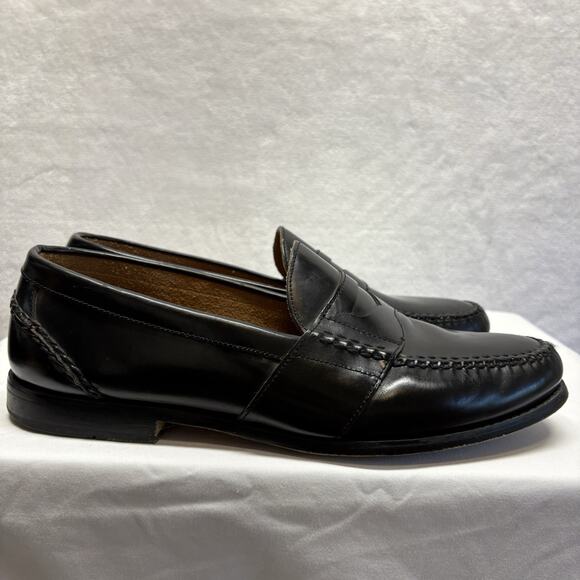 GH Bass Weejuns Slip On Penny Loafers Shoes Black Leather Men’s Size 13M - Picture 1 of 15